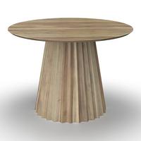 Esstisch rund Allegra in Holz massiv Ø ca. 120 cm - Akaziefarben, MODERN, Holz (120/120/76cm) - Bessagi Home