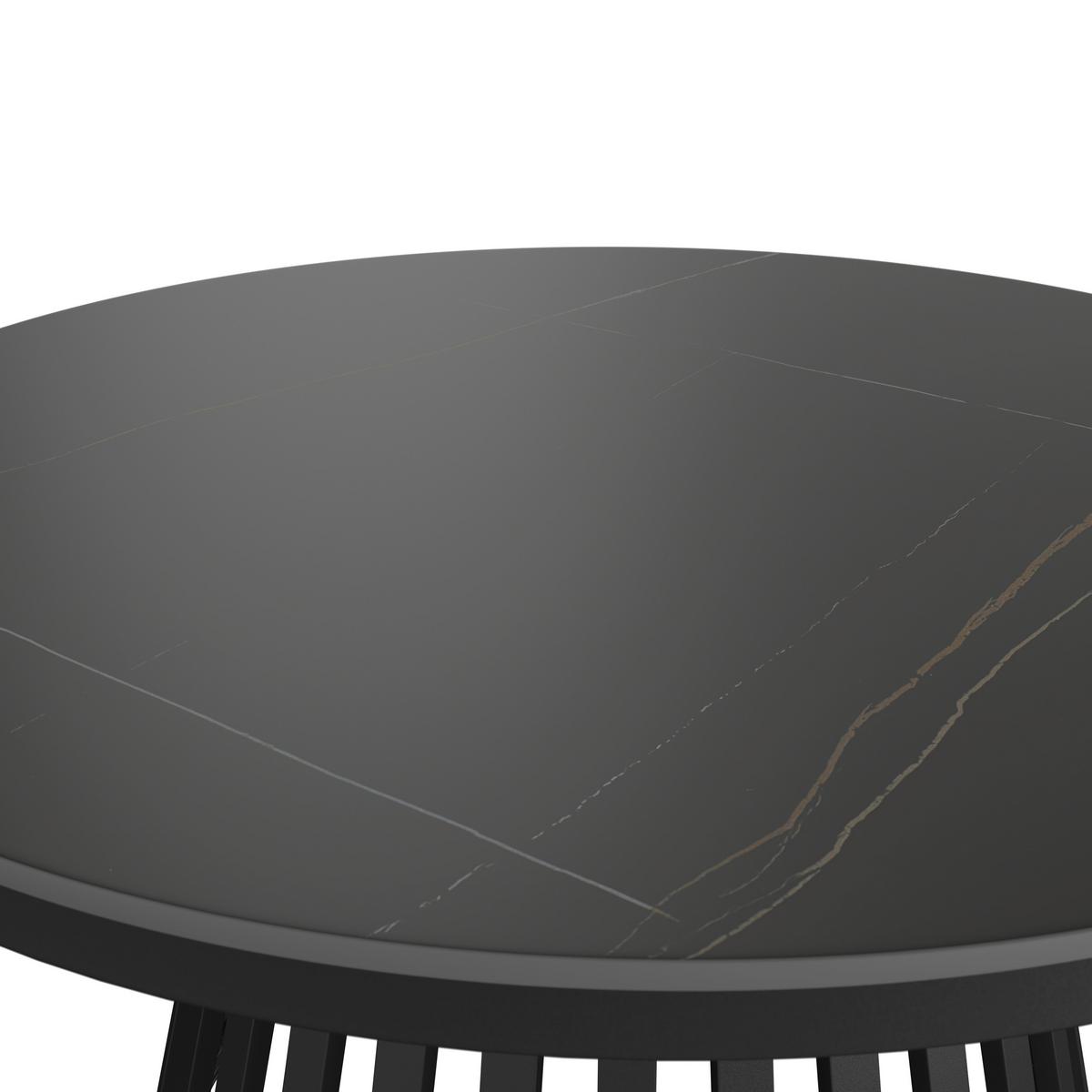Couchtisch Pela Schwarz MDF - Schwarz, MODERN, Holzwerkstoff/Stein (90/90/45cm) - Bessagi Home
