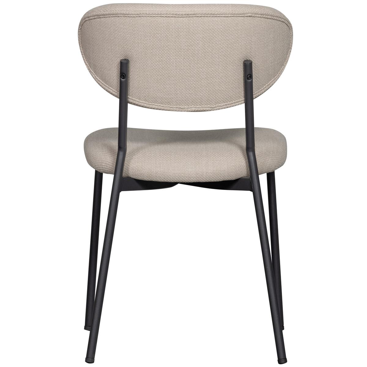Stuhl-Set Klejd 2er-Set Naturfarben - Schwarz/Naturfarben, MODERN, Textil/Metall (47/79/53cm) - Livetastic