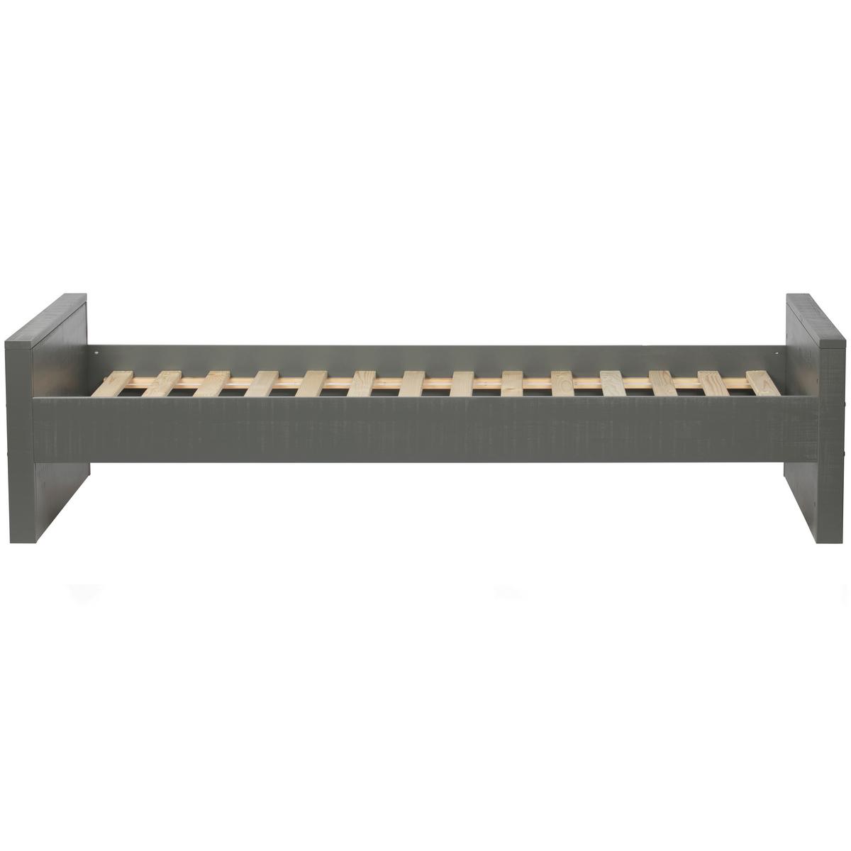 Bett Morris Grau ca. 90x200 cm - Grau, Design, Holz (90/200cm) - Livetastic