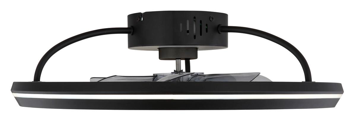 Ventilator de plafon 03643 - opal/negru, Design, plastic/metal (50/14cm) - Globo