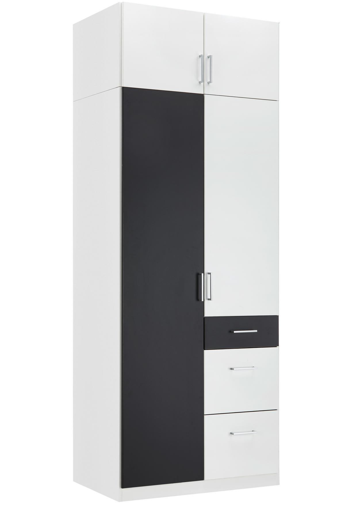 Nastavek Za Omaro Click, Bela - bela/barve aluminija, Konvencionalno, umetna masa/leseni material (91/40/58cm) - Mömax