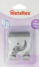 Akasztó Stella - krómszínű, fém (5/2/5cm)