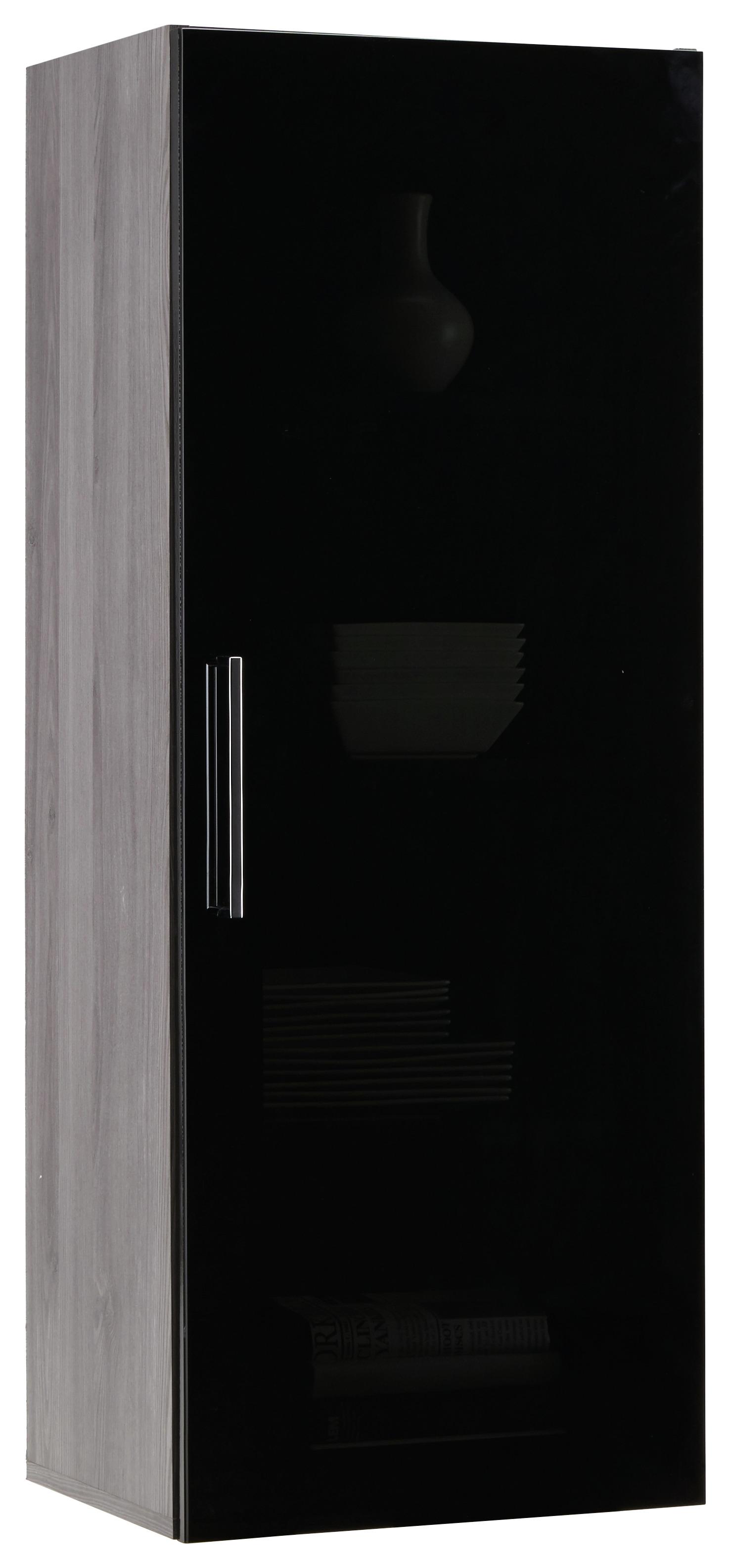 Hängevitrine in Lärchefarben - Chromfarben, MODERN, Holzwerkstoff/Metall (45/116/35cm) - Premium Living