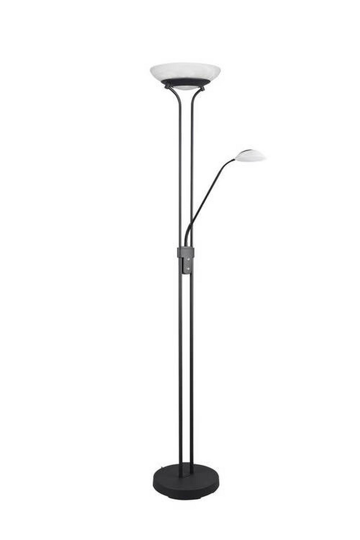 LED-Deckenflutter max. 27 Watt - Schwarz/Weiß, Basics, Glas/Metall (32,5/32,5/180cm)