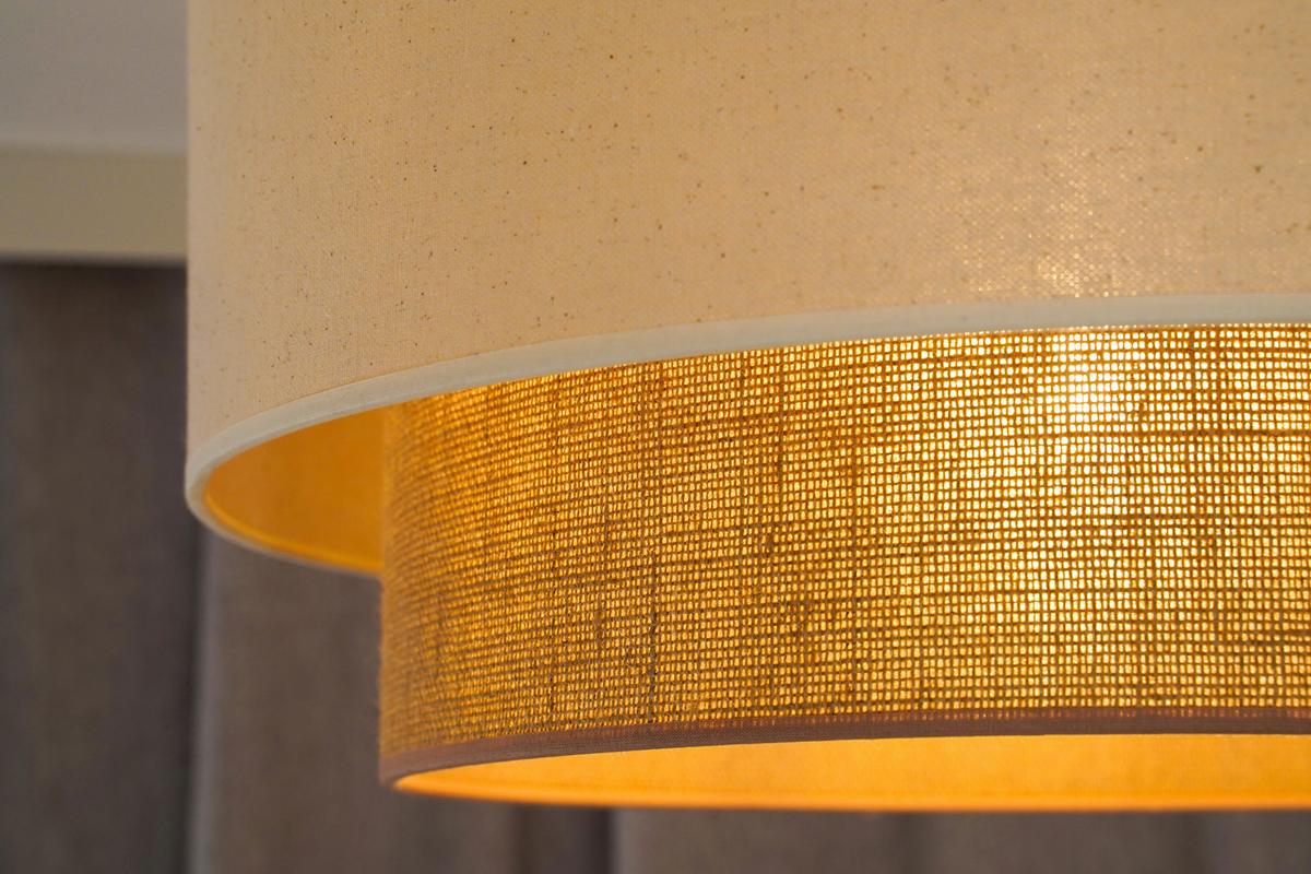 LAMPA SUFITOWA 601078 BOHO - beżowy, Natur, tkanina (45/30cm)