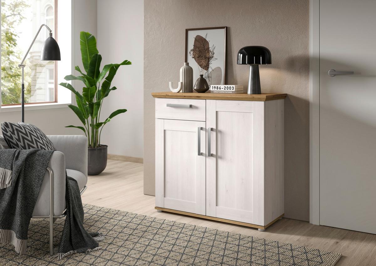 Kommode Verona ca. 90x88x37 cm Lärche/Eiche - KONVENTIONELL, Holzwerkstoff/Kunststoff (90/88/37cm) - MID.YOU
