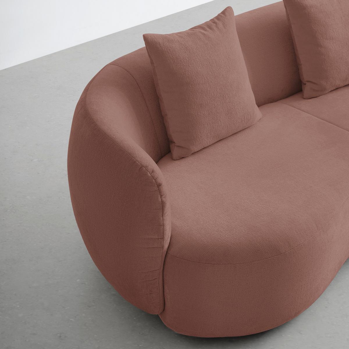 Bigsofa Leonas Rosa - Schwarz/Rosa, MODERN, Kunststoff/Textil (235/72/110cm) - Premium Living