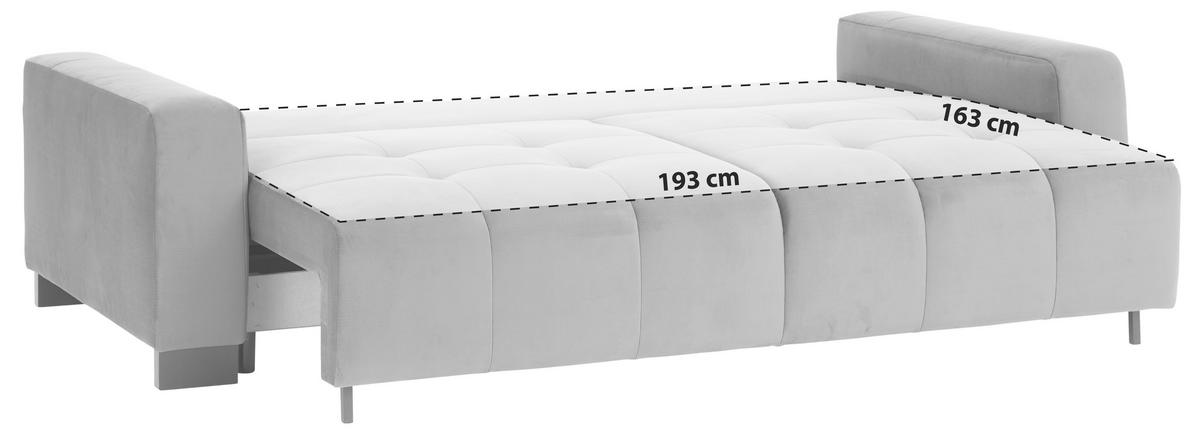 Trosed Na Razvlačenje Beta New Lux - tamnosiva/tamnozelena, Moderno, metal/tekstil (238/88/119cm) - Modern Living