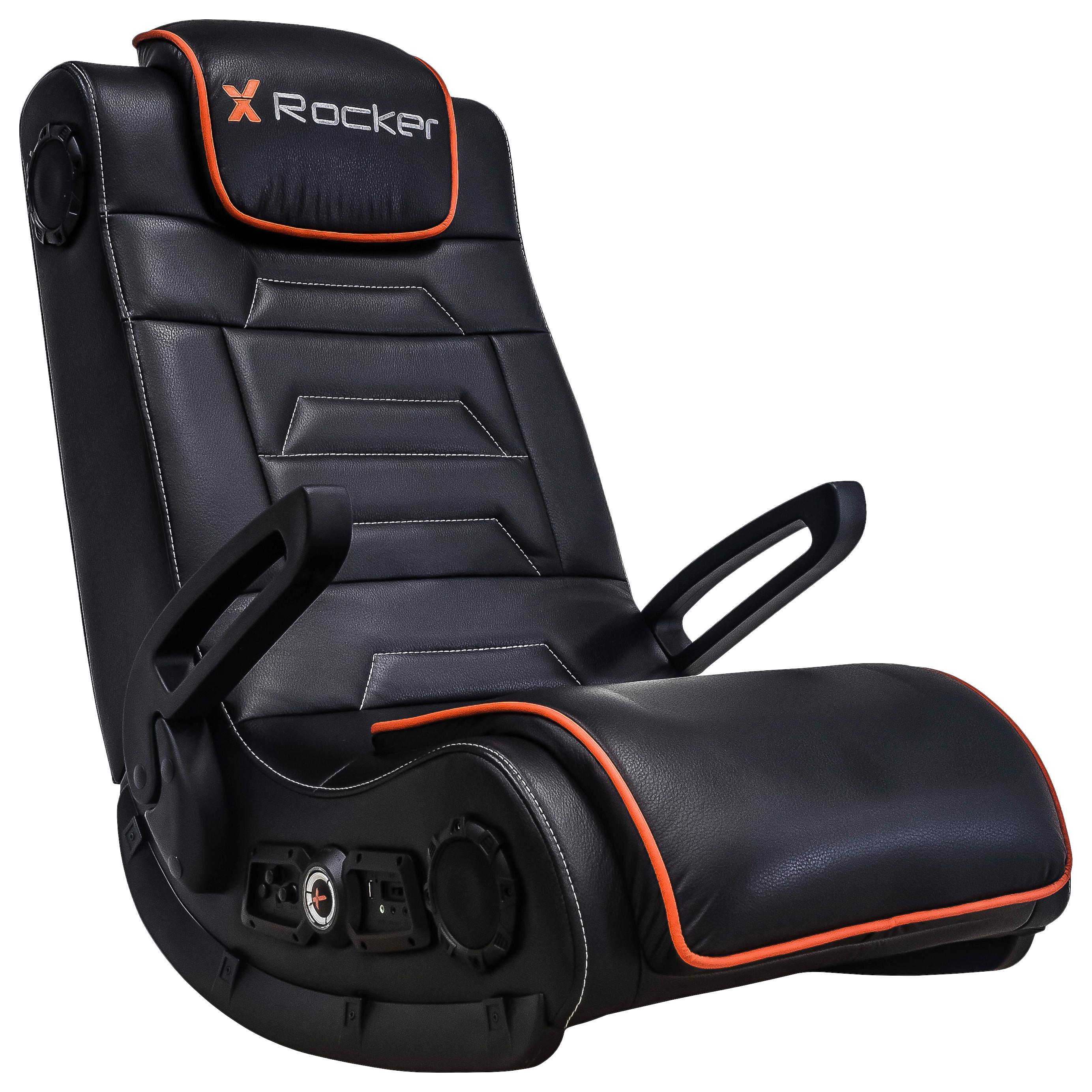 Gamingsessel Sentinel 4.1 ca. 62x87x90 cm Rot/Schwarz - Schwarz, MODERN, Textil (62/87/90cm) - X Rocker