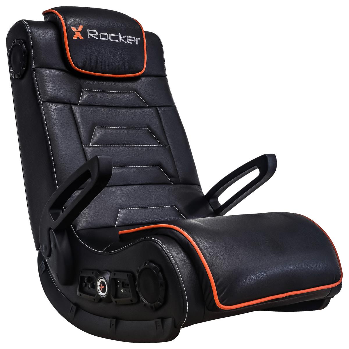 Gamingsessel Sentinel 4.1 ca. 62x87x90 cm Rot/Schwarz - Schwarz, MODERN, Textil (62/87/90cm) - X Rocker