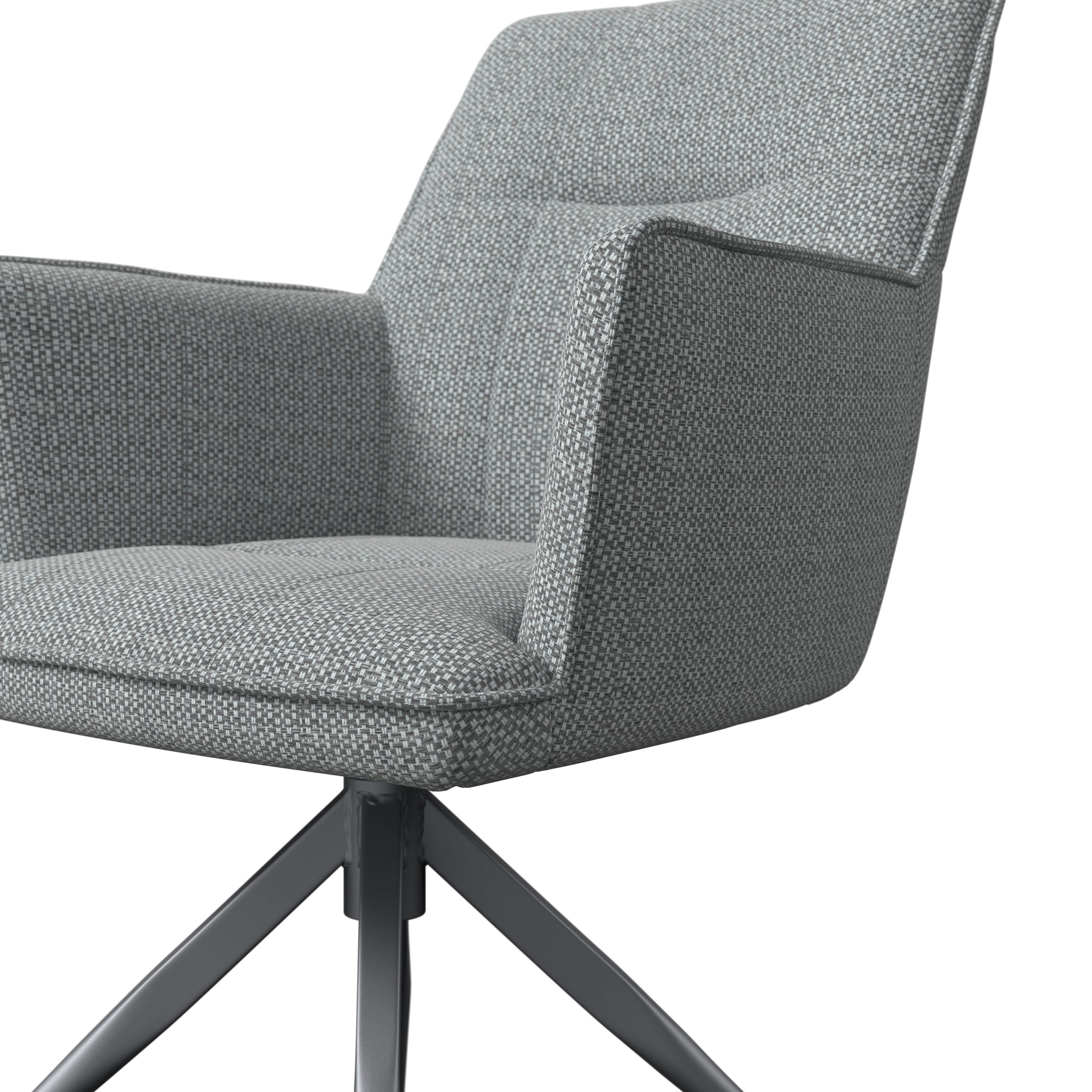 UTESTOL GLAMOUR - beige/antracit, Modern, metall/textil (62/62/87cm) - Mömax