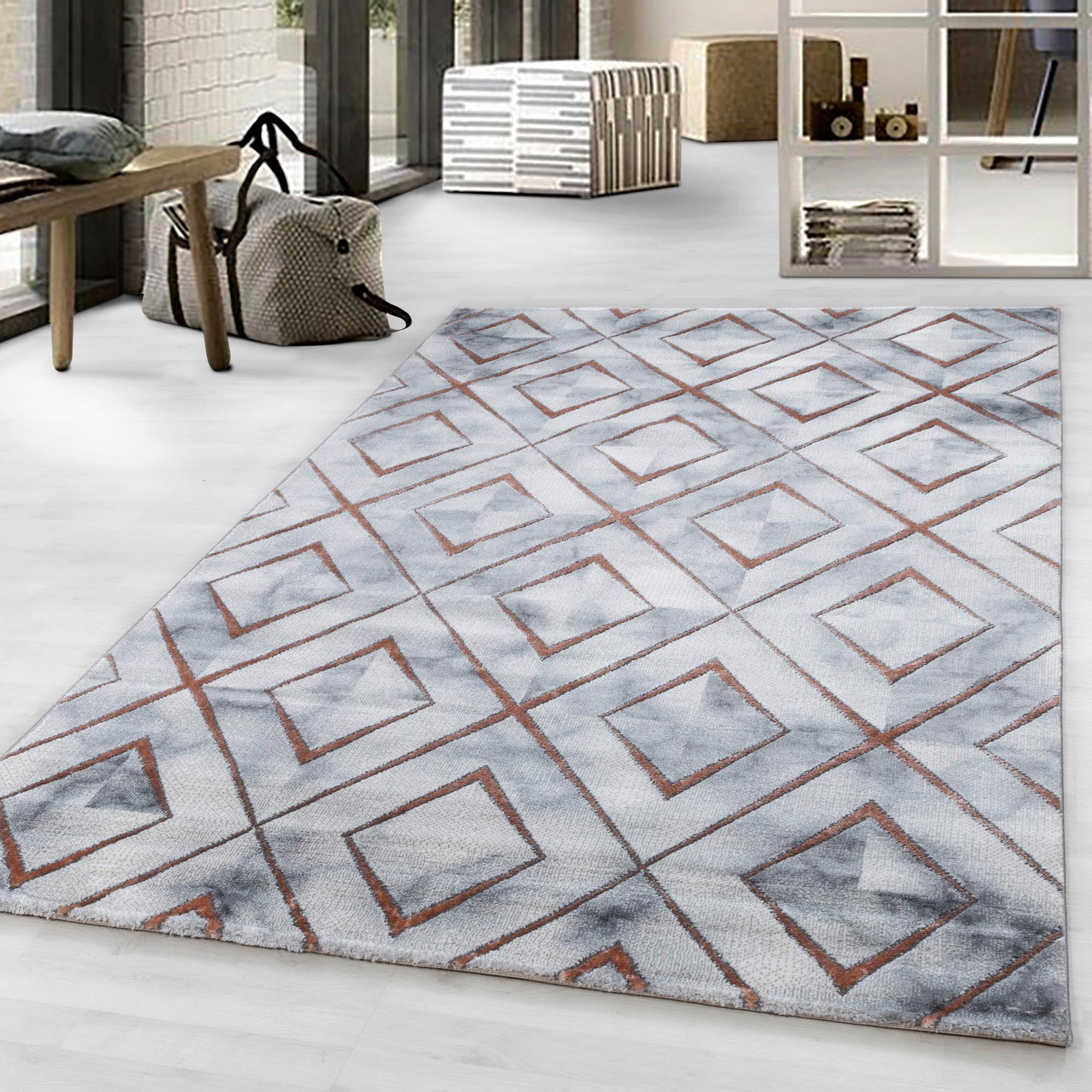 Webteppich Naxos Bronzefarben ca. 140x200cm - Bronzefarben, Design, Textil (140/200cm)