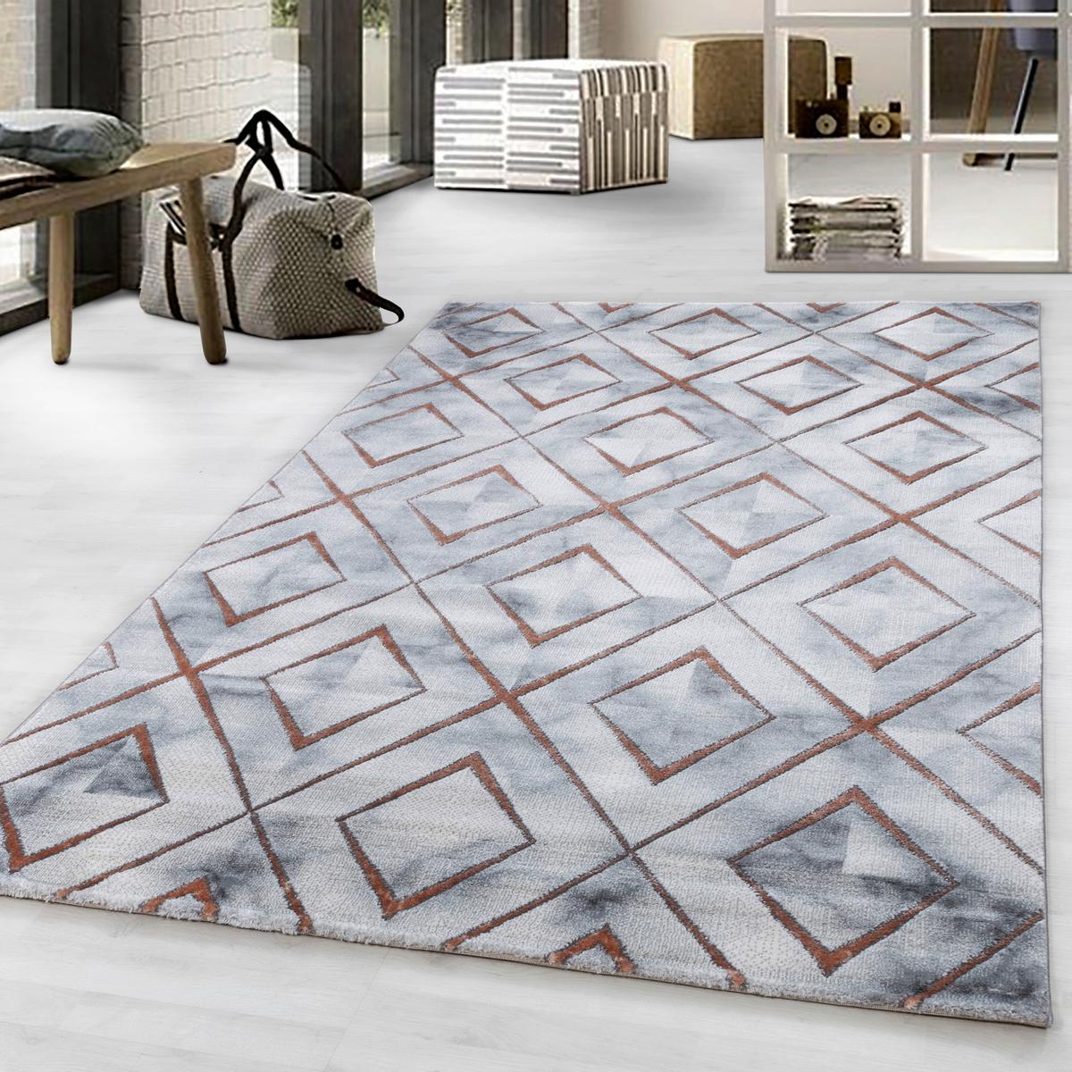 Webteppich Naxos Bronzefarben ca. 140x200cm - Bronzefarben, Design, Textil (140/200cm)