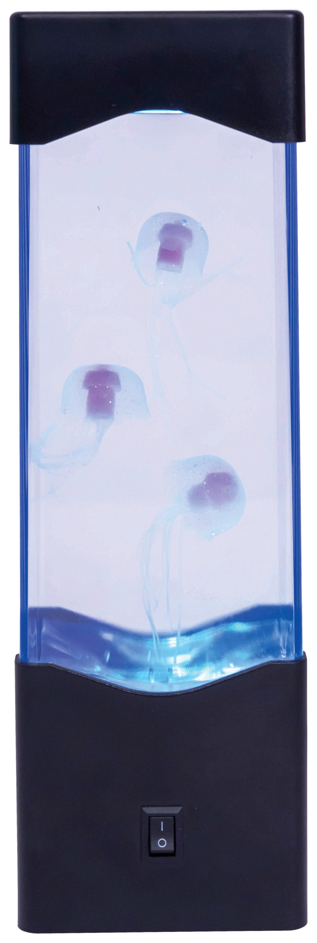 LED-Dekoleuchte Qualle in Schwarz/Transparent max. 1,2 W - Transparent/Schwarz, MODERN, Kunststoff (7,95/7,5/23cm) - Modern Living