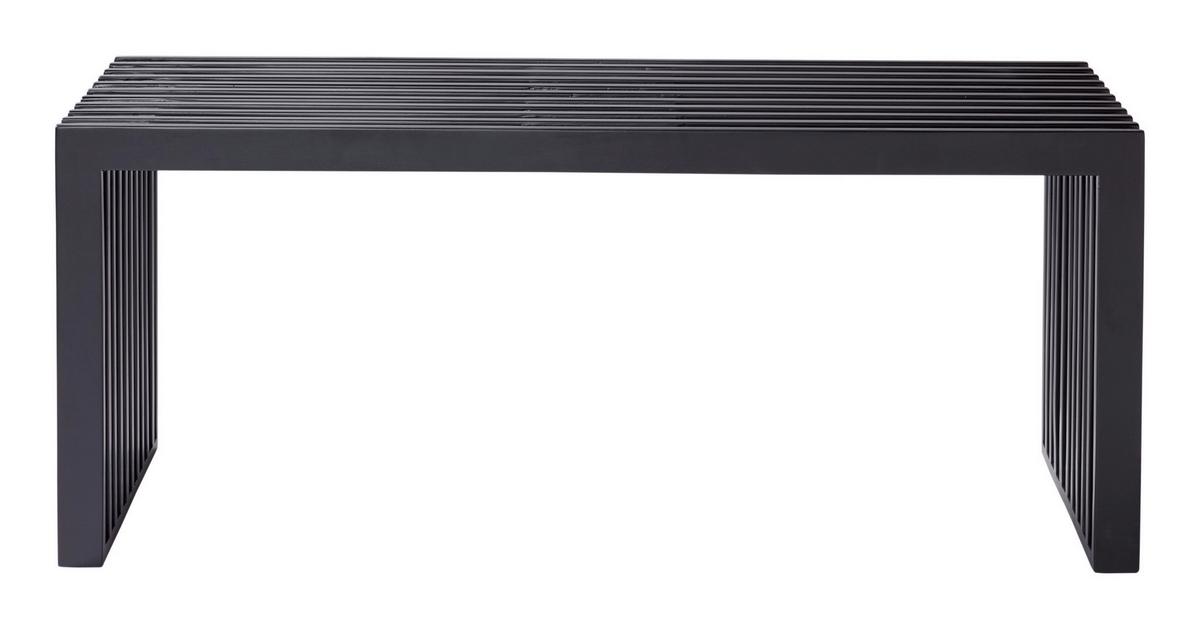 SITZBANK RIB - Schwarz, KONVENTIONELL, Holz (104/43/35cm) - MID.YOU