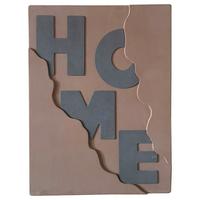 Zidna Dekoracija 60x80cm Home - crna/braon-crvena, Konvencionalno, drvo (60/80/6cm) - Mömax