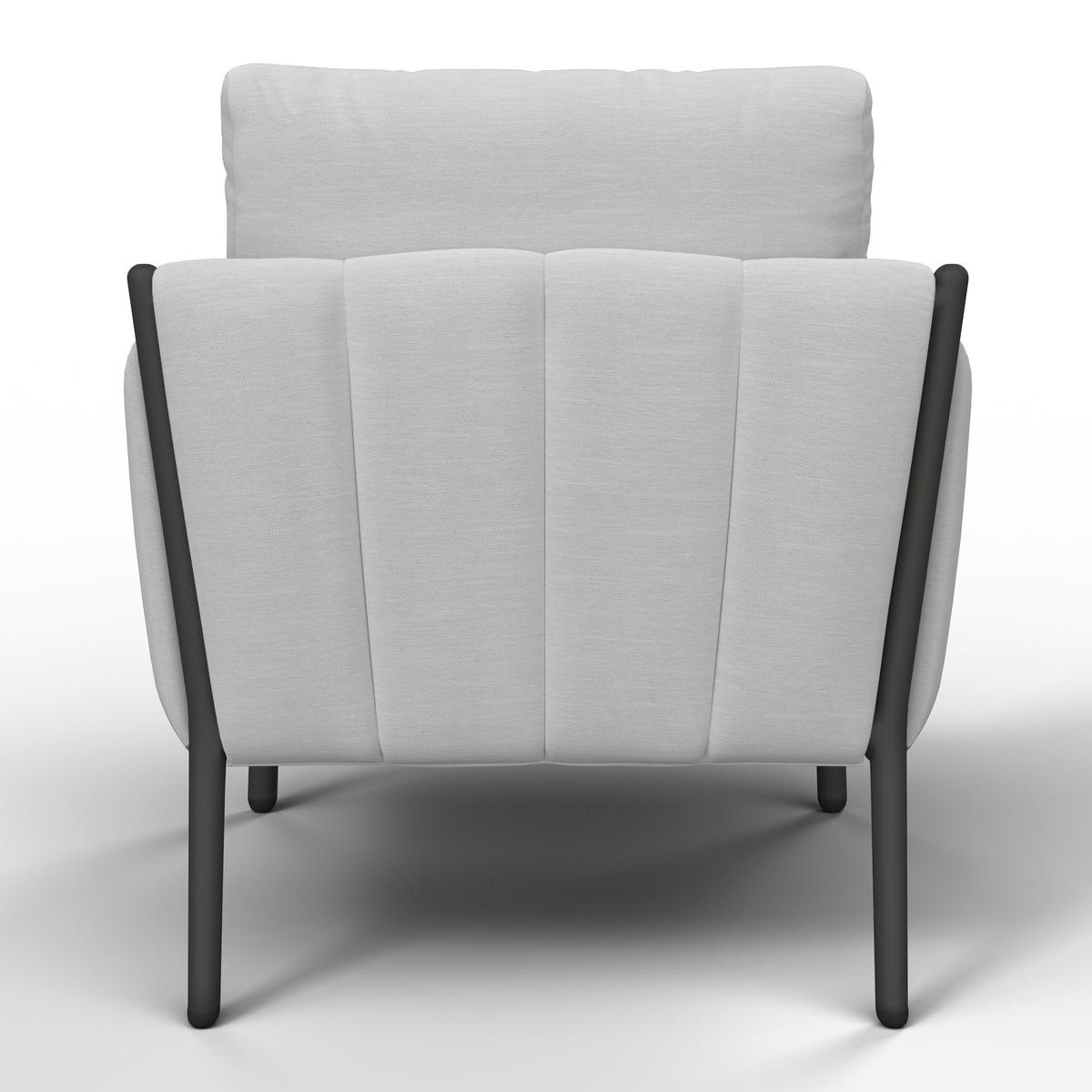 Loungegarnitur Annalotta Out doorstoff/Metall +Abdeckung - Creme/Weiß, MODERN, Glas/Textil (200,5/71,5/80,5cm) - Bessagi Garden