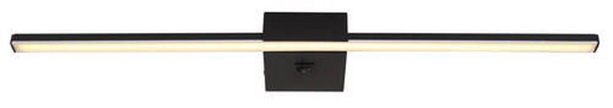 LED-Wandleuchte Jaime Opal/Schwarz max. 12 Watt - Opal/Schwarz, Basics, Kunststoff/Metall (61,5/11/3,7cm) - Globo