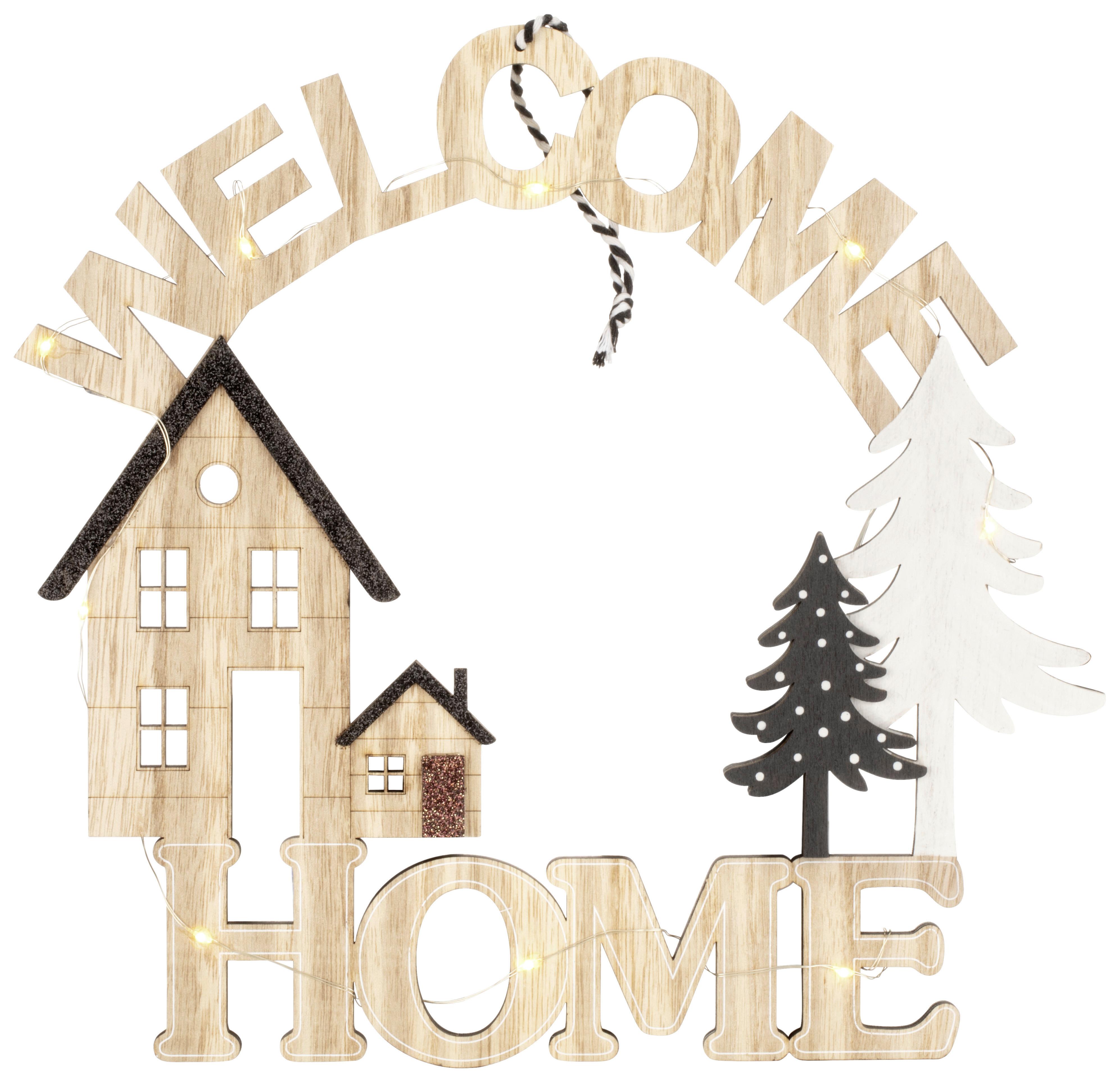 LED-Dokoleuchte Lopt Naturfarben - Naturfarben, ROMANTIK / LANDHAUS, Holz/Kunststoff (30/1/28,5cm) - Modern Living