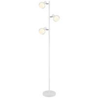 STEHLEUCHTE 54309SW - Klar/Weiss, Design, Glas/Metall (25/23/154cm) - Globo