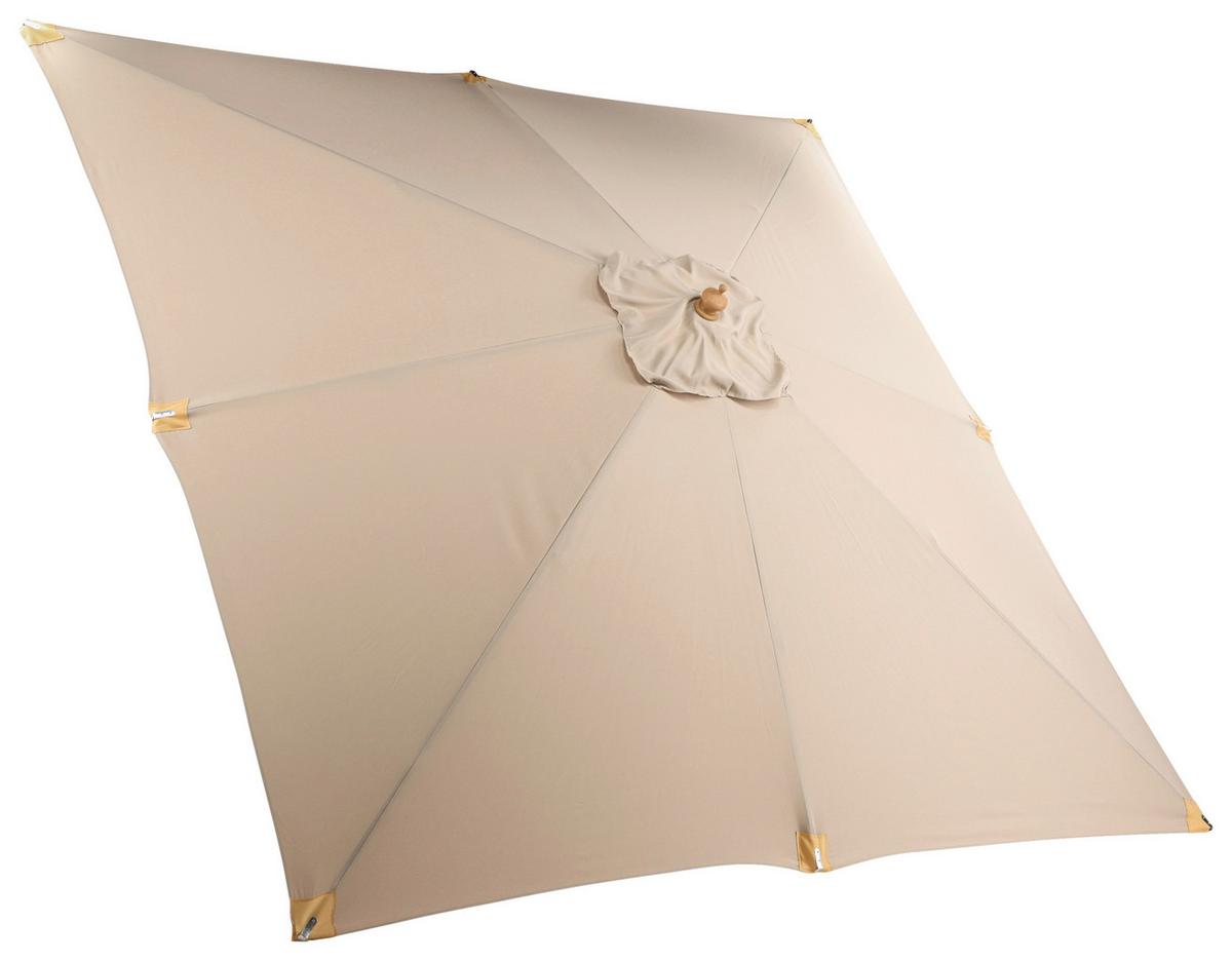 Sonnenschirm Naxos Hellbraun B: ca. 300 cm - Hellbraun, KONVENTIONELL (300/262/300cm) - Gardenson