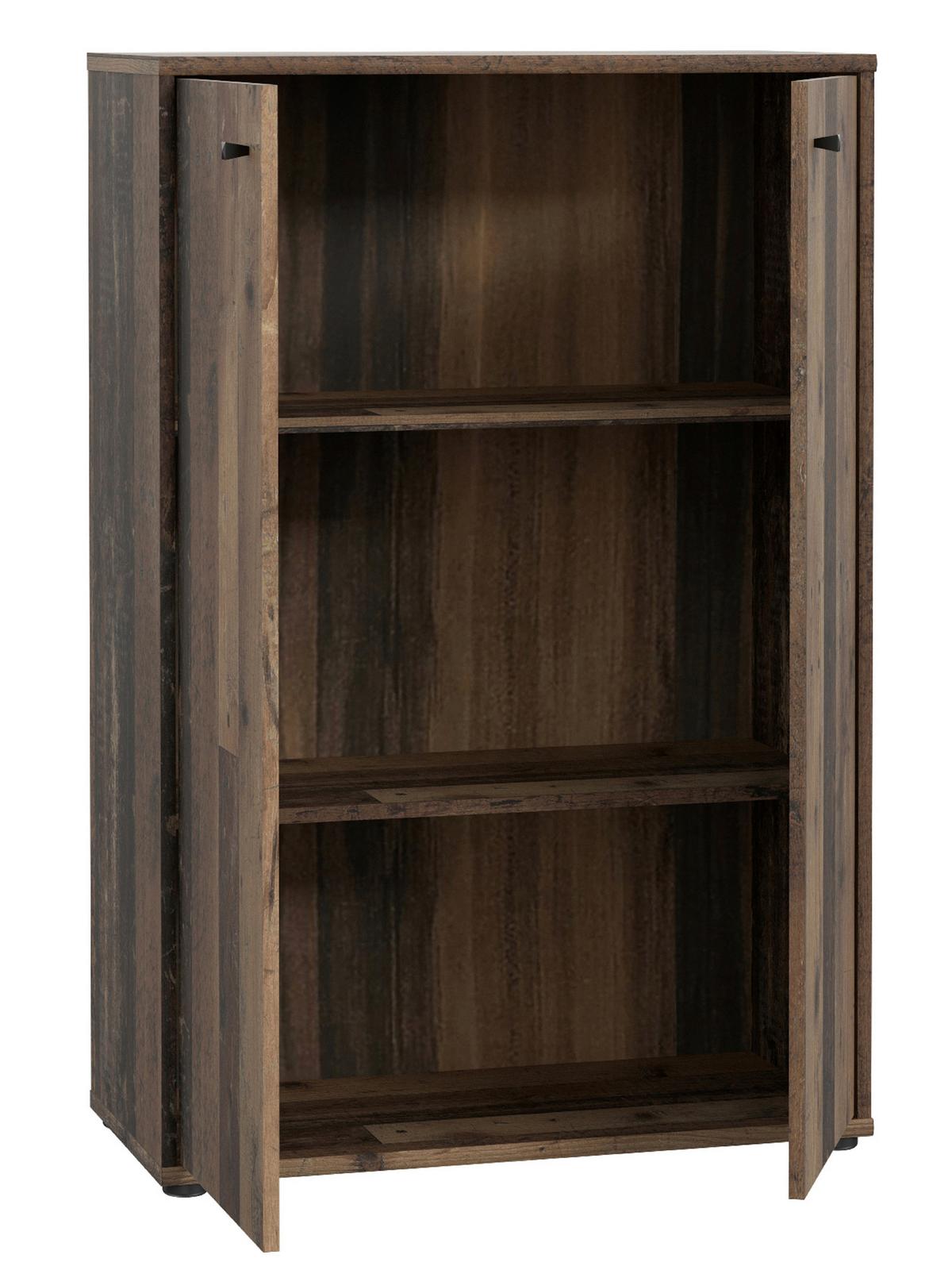 Komoda Tempra 2, Rjava - temno rjava/sivorjava, Design, leseni material (73,7/111,1/34,8cm)