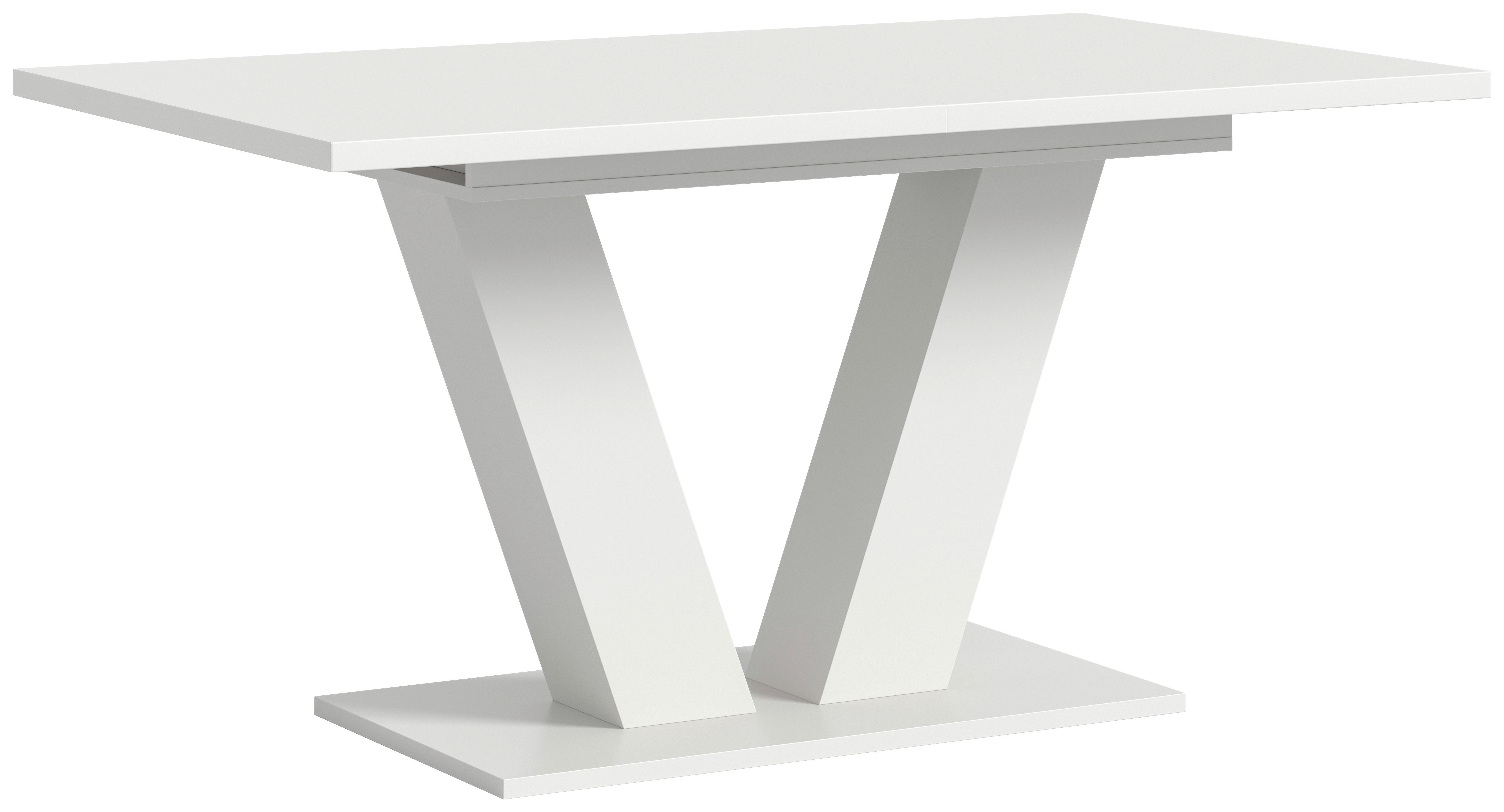 Ausziehtisch Marlon Weiß ca. 150-190x90x76 cm - Weiß, Trend, Holzwerkstoff (150-190/90/76cm)