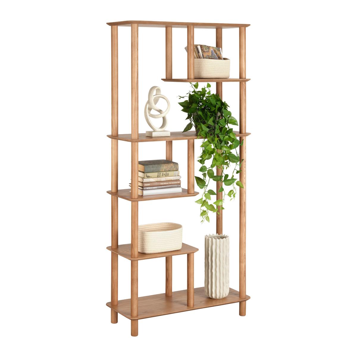 Álló Polc Mats - natúr színű, Modern, faalapú anyag/fa (70/142/30cm) - Premium Living