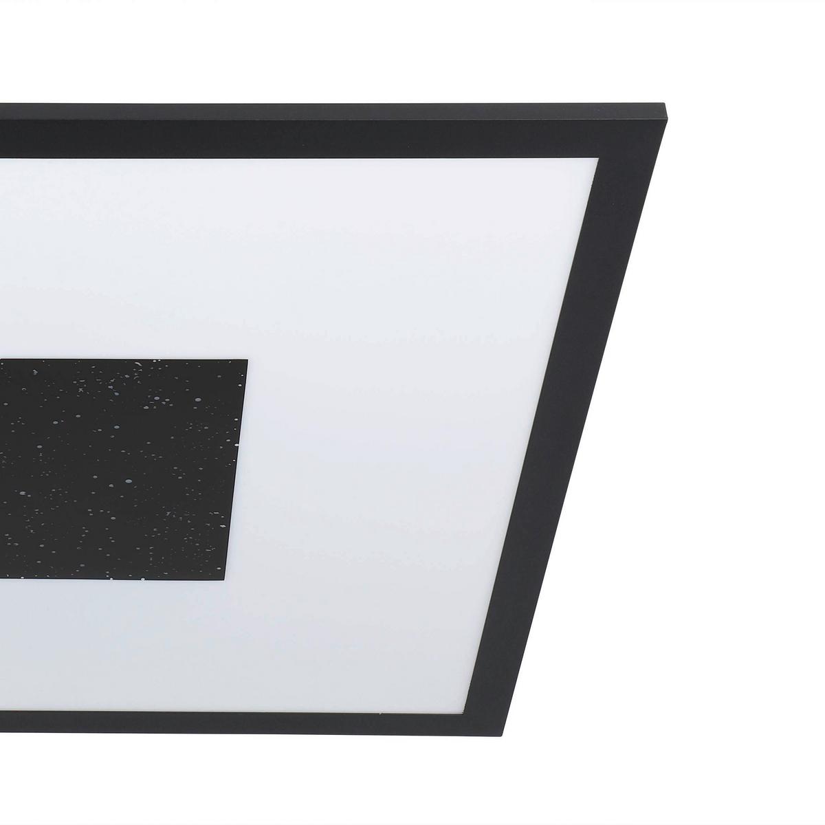 Led-deckenleuchte 900559_marmorata - Weiss/Schwarz, Basics, Kunststoff/Metall (44,5/44,5/5cm) - Eglo