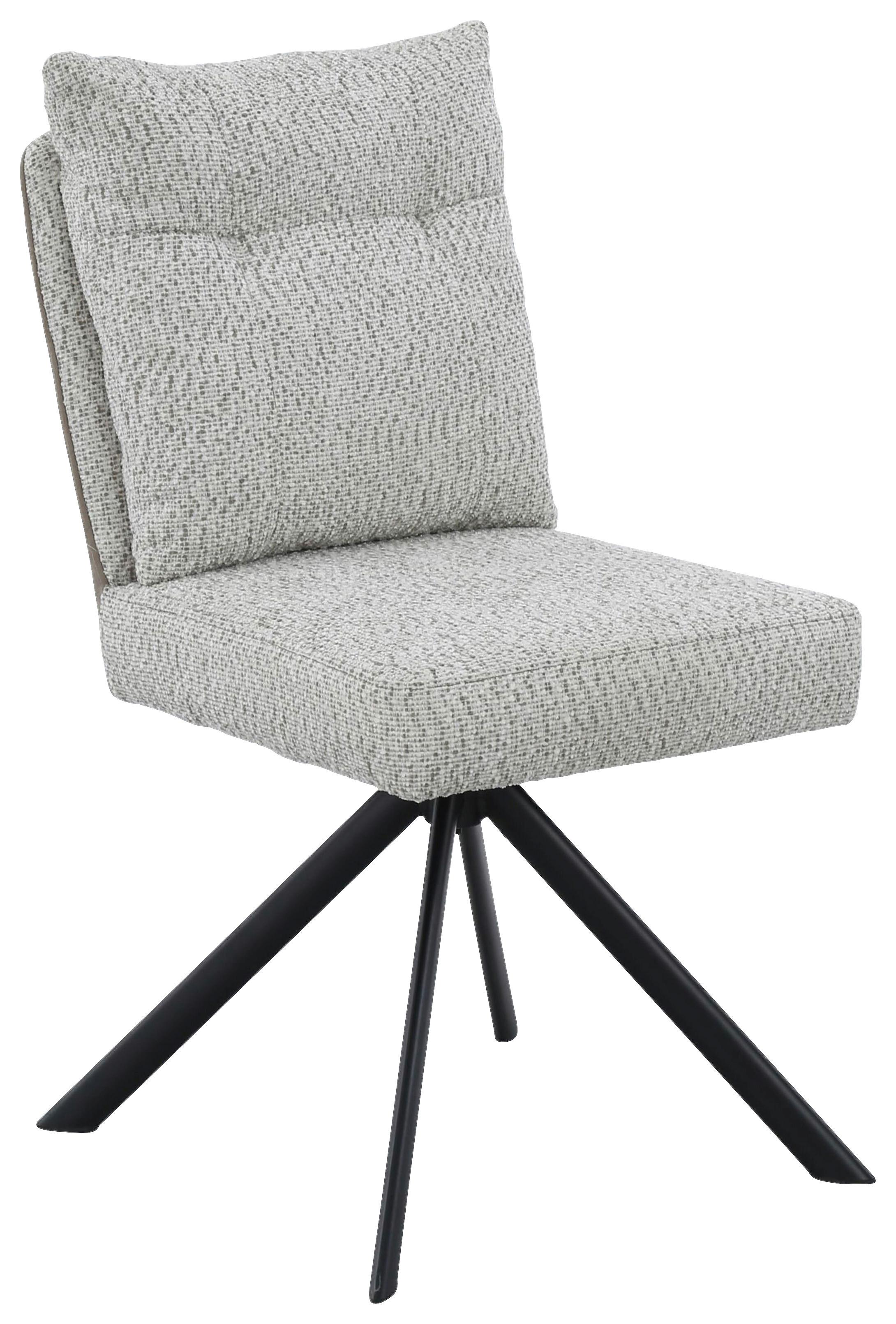Stolica Evelin - svijetlo smeđa/crna, Moderno, metal/tekstil (47/89/64cm) - Premium Living