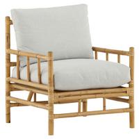 Loungesessel Cane Bambus Rattan ca. 78x88 cm - Hellbraun, KONVENTIONELL, Holz/Textil (78/88/77cm) - Gardenson