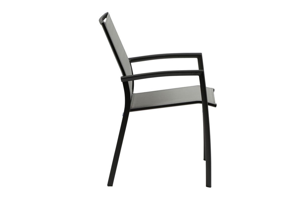 Loungesessel Velia stapelbar Anthrazit Niedriglehner - Anthrazit, Basics, Kunststoff/Metall (56/89/61,5cm) - Siena Garden