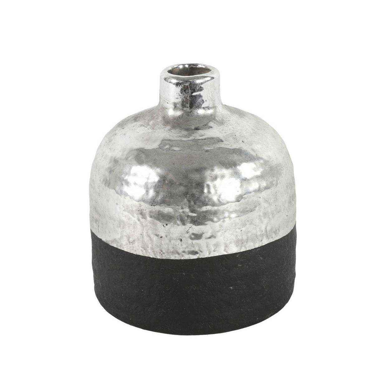 Vaza Teri L - srebrne barve/črna, Design, keramika (14/14/18cm) - Mömax