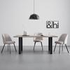 MATBORD ELICIA - svart/ekfärgad, Modern, metall (180/90/76cm) - Bessagi Home