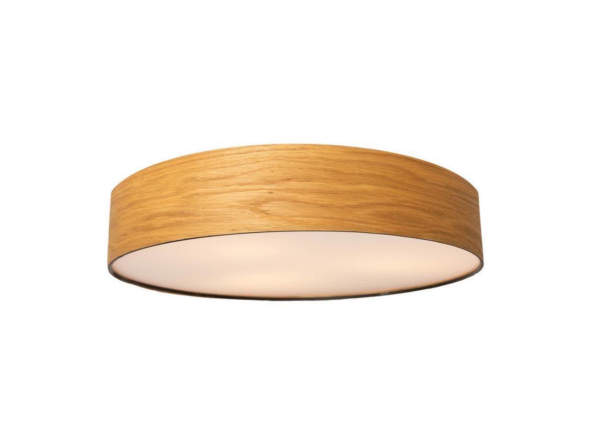 LAMPA SUFITOWA NOTTINGHAM - kolor dębowy/biały, Konventionell, tworzywo sztuczne/metal (50/13cm) - Novel