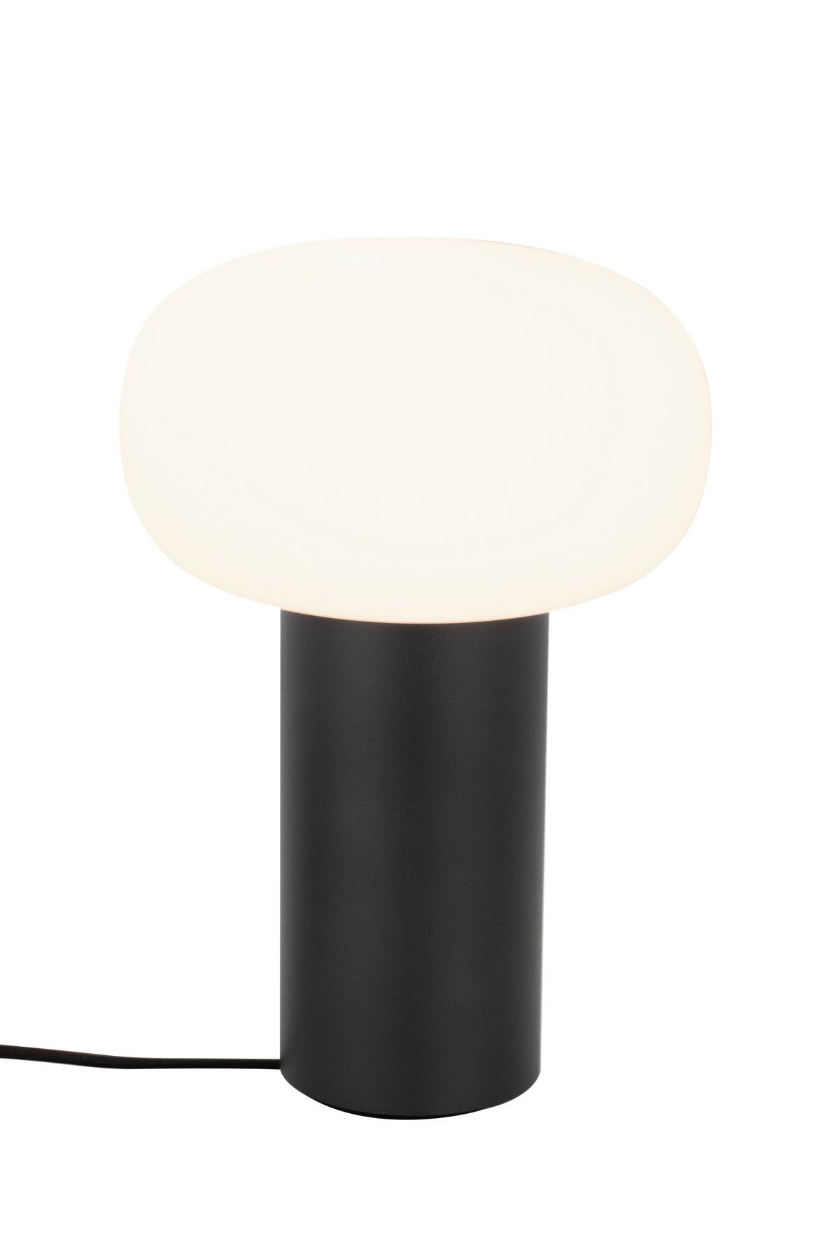 LAMPA STOŁOWA Z AKUMULATOREM FUNGO - biały/ciemnoszary, Design, metal/szkło (13/19cm) - Dieter Knoll