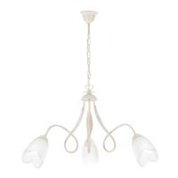 Kronleuchter Doppia Giro Bronzefarben max. 6 Watt - Bronzefarben, KONVENTIONELL, Glas/Metall (65/82cm)