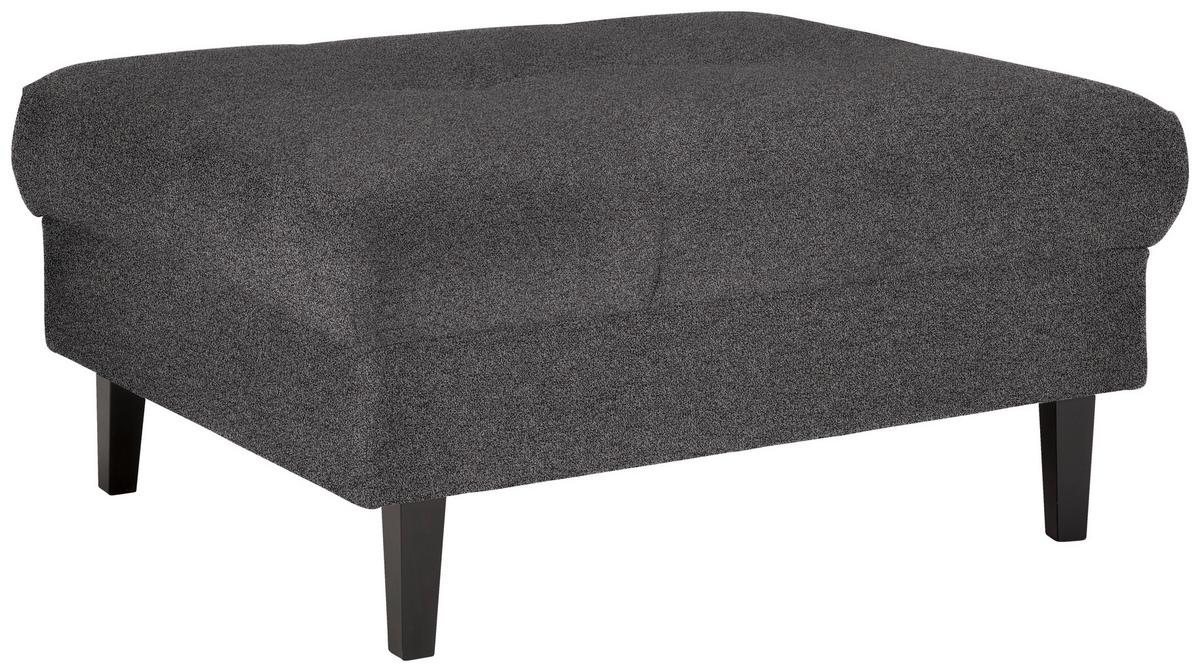 Hocker Boston Dunkelgrau - Dunkelgrau/Schwarz, Konventionell, Holz/Textil (93/46/75cm) - Based