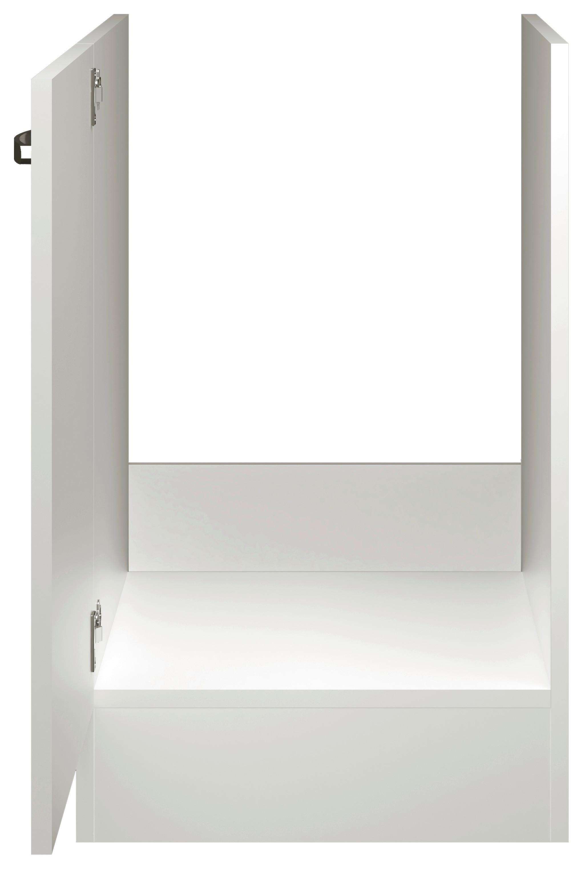 Spodnja Omarica Za Korito Alba, Bela, Š. 50 Cm - barve nerjavečega jekla/bela, Moderno, kovina/leseni material (50/82/57cm) - FlexWell