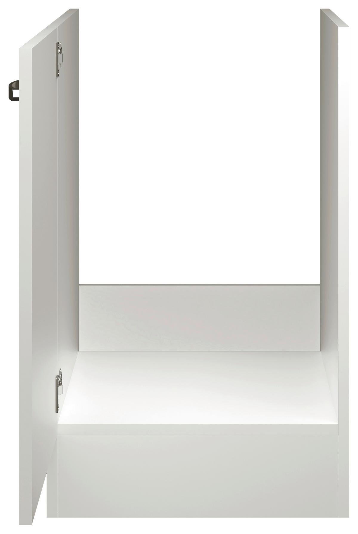 Spodnja Omarica Za Korito Alba, Bela, Š. 50 Cm - barve nerjavečega jekla/bela, Moderno, kovina/leseni material (50/82/57cm) - FlexWell