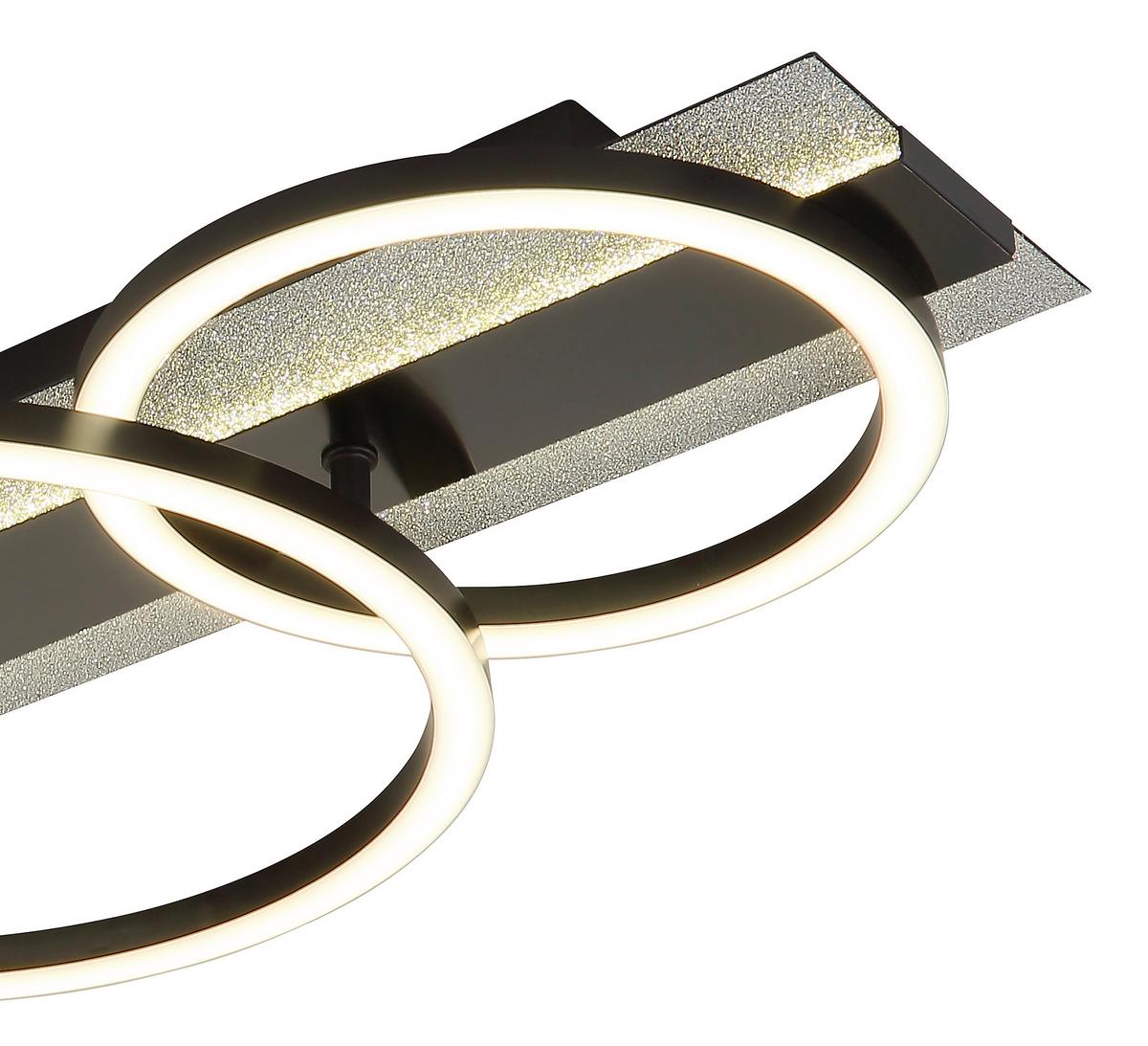 Led Stropna Svjetiljka Norberto - bijela/srebrne boje, Design, metal/plastika (86,2/30/8,8cm) - Globo