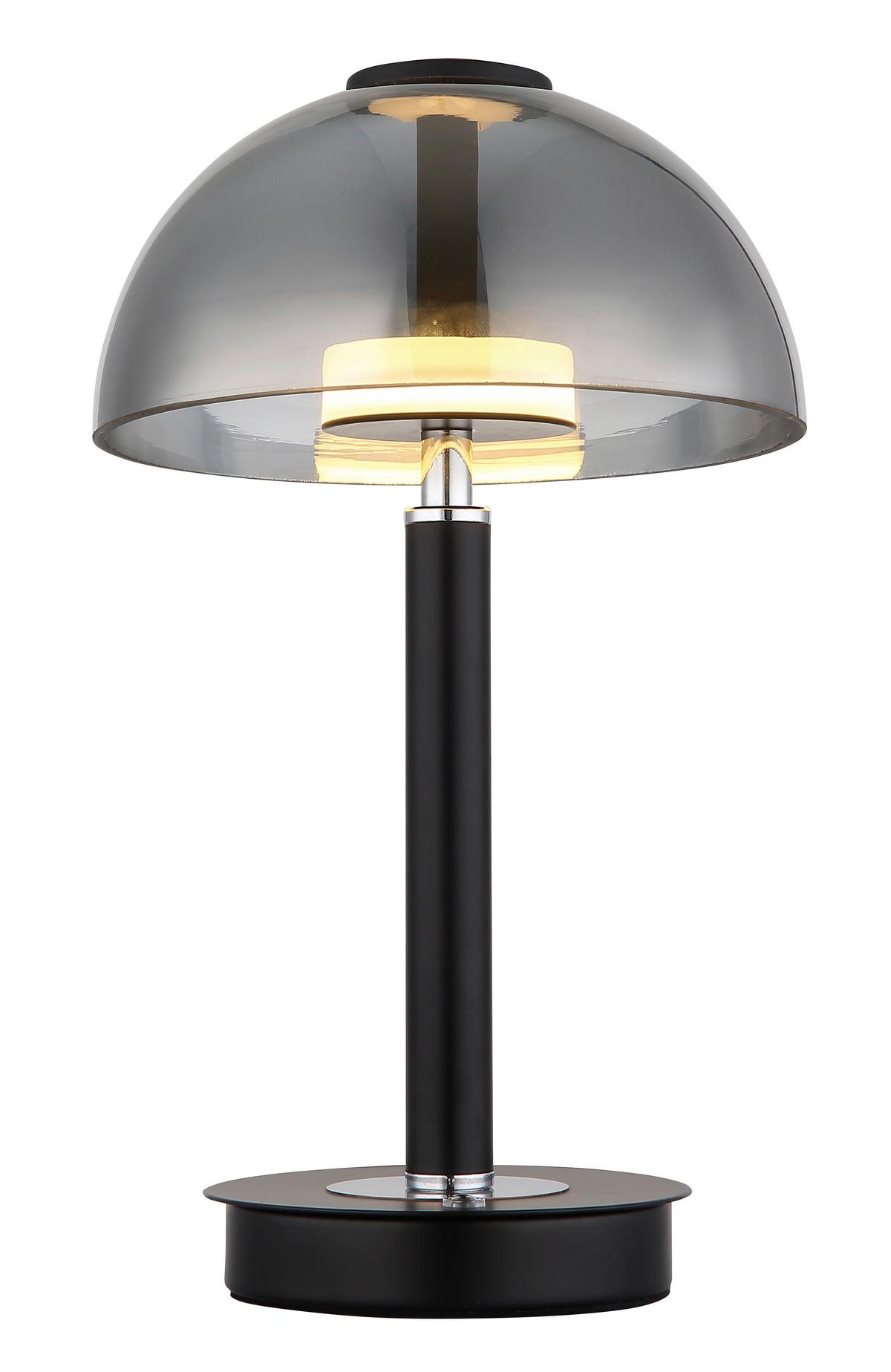 Led Stolna Svjetiljka Uldin - boje kroma/crna, Basics, staklo/metal (18/31,5cm) - Globo