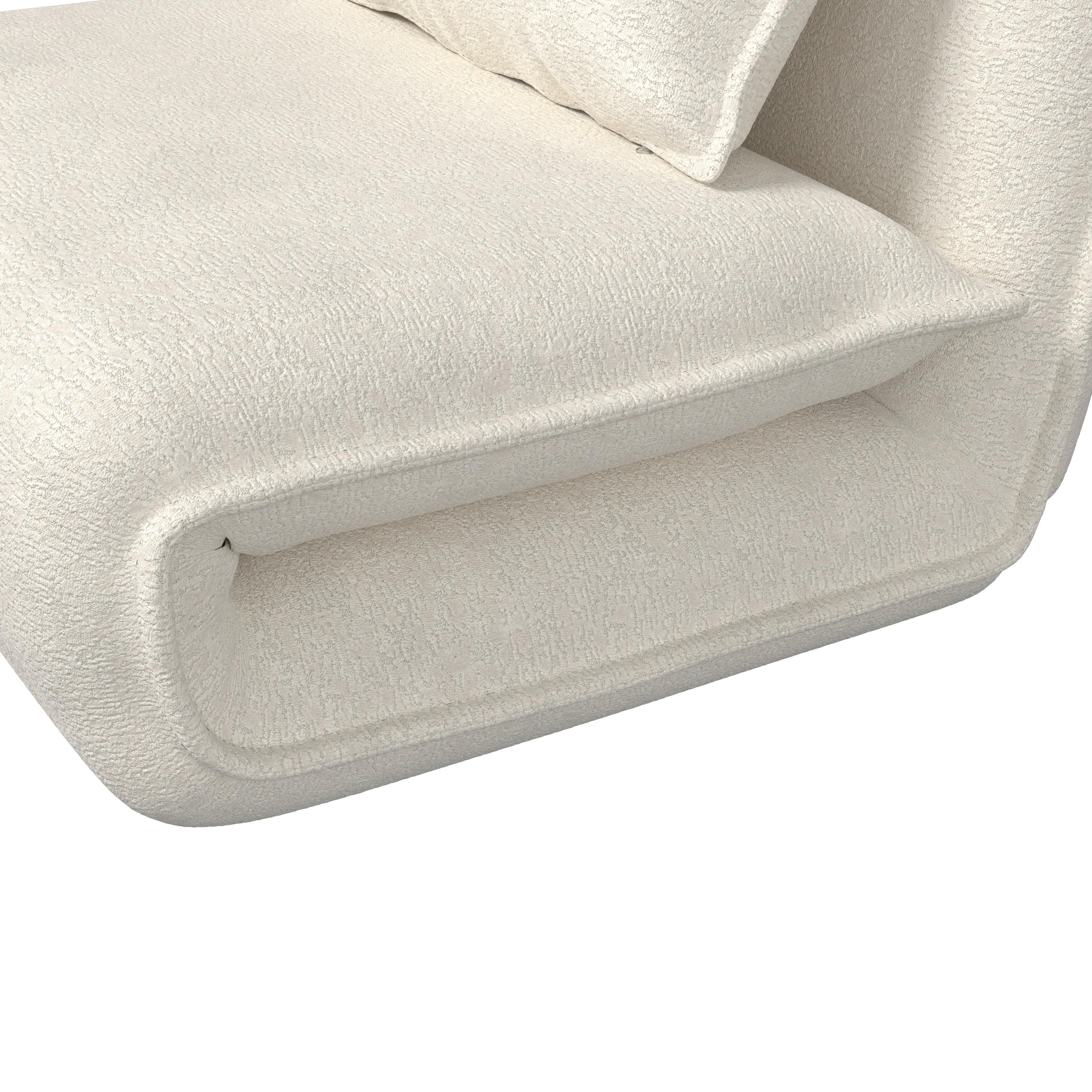 BÄDDFÅTÖLJ MACY - vit, Modern, metall/textil (83/70/84cm) - Bessagi Home
