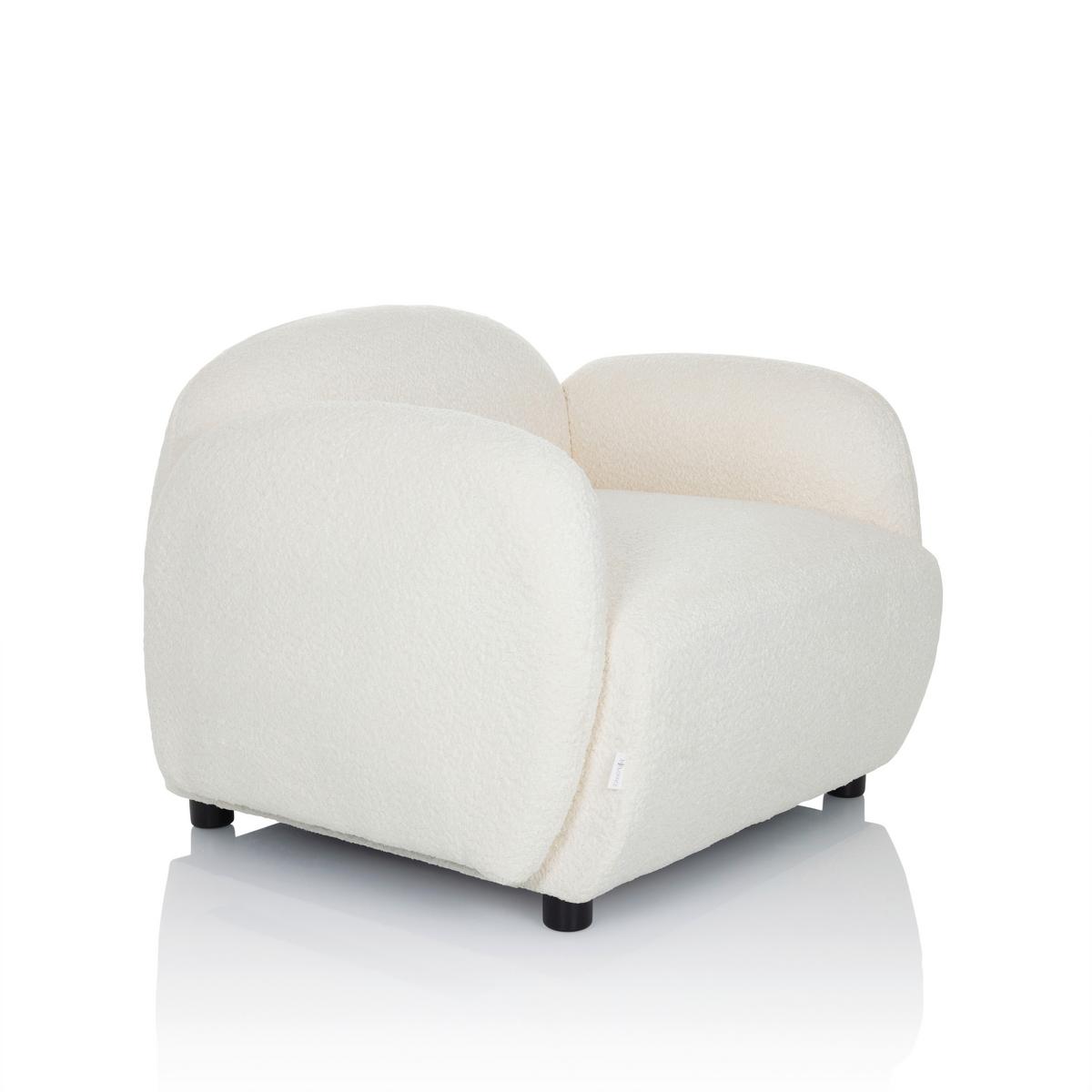 Naslanjač Verduna, Bela - črna/bela, Moderno, umetna masa/tekstil (87/65/76cm) - MID.YOU