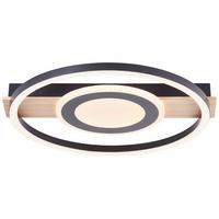 LED-Deckenleuchte Maureen Schwarz/Hellbraun max. 22 Watt - Hellbraun/Schwarz, Design, Holz/Kunststoff (5/39/37cm) - Brilliant