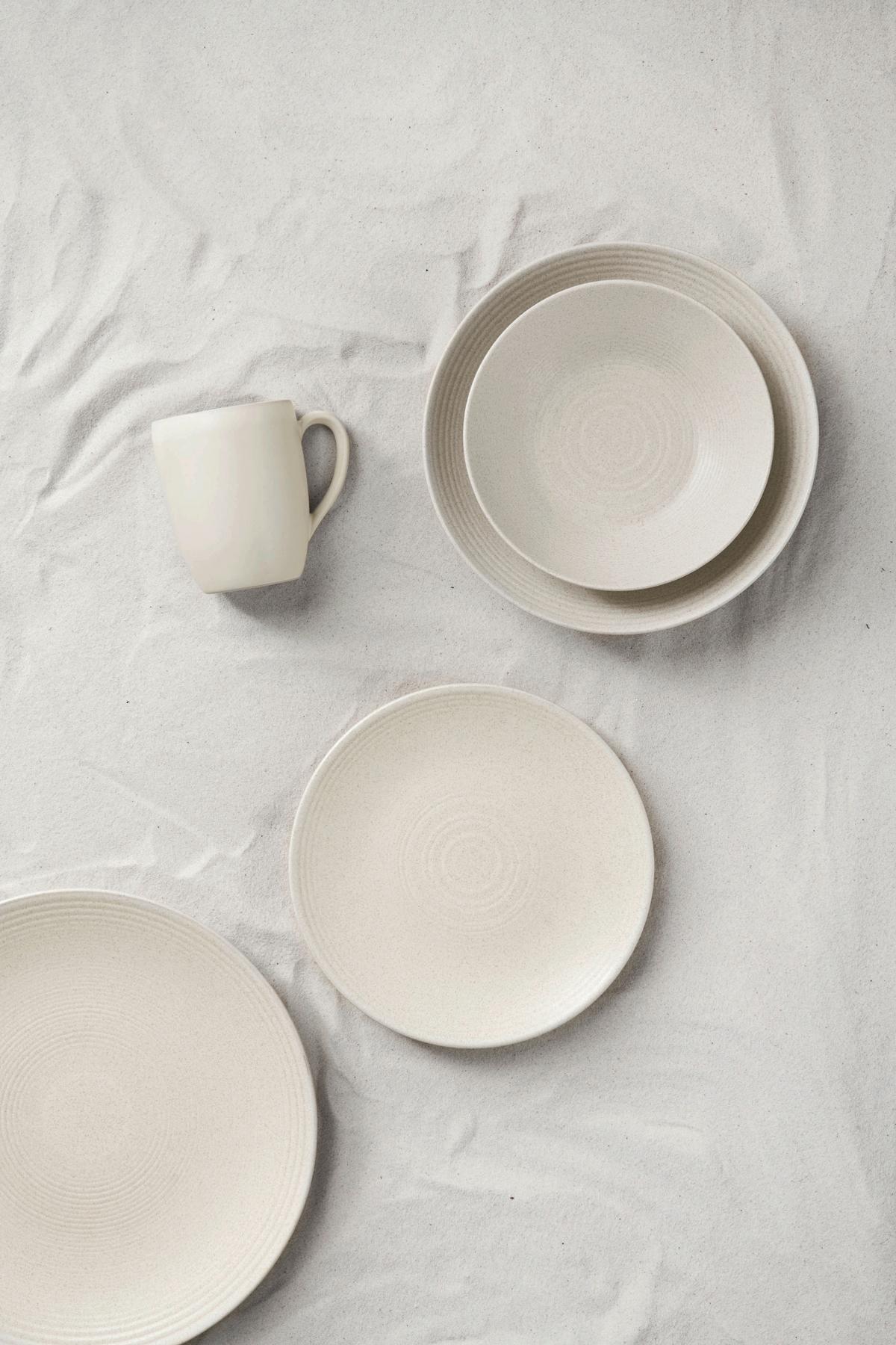SERWIS OBIADOWO-ŚNIADANIOWY BELLA VISTA CREME - kremowy, Basics, ceramika (29,50/32,50/29cm) - ASA