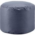 Pouf Lounis Outdoor Ø/h ca.35x50cm in Dunkelgrau - Dunkelgrau, Textil (35/50cm) - Mömax modern living