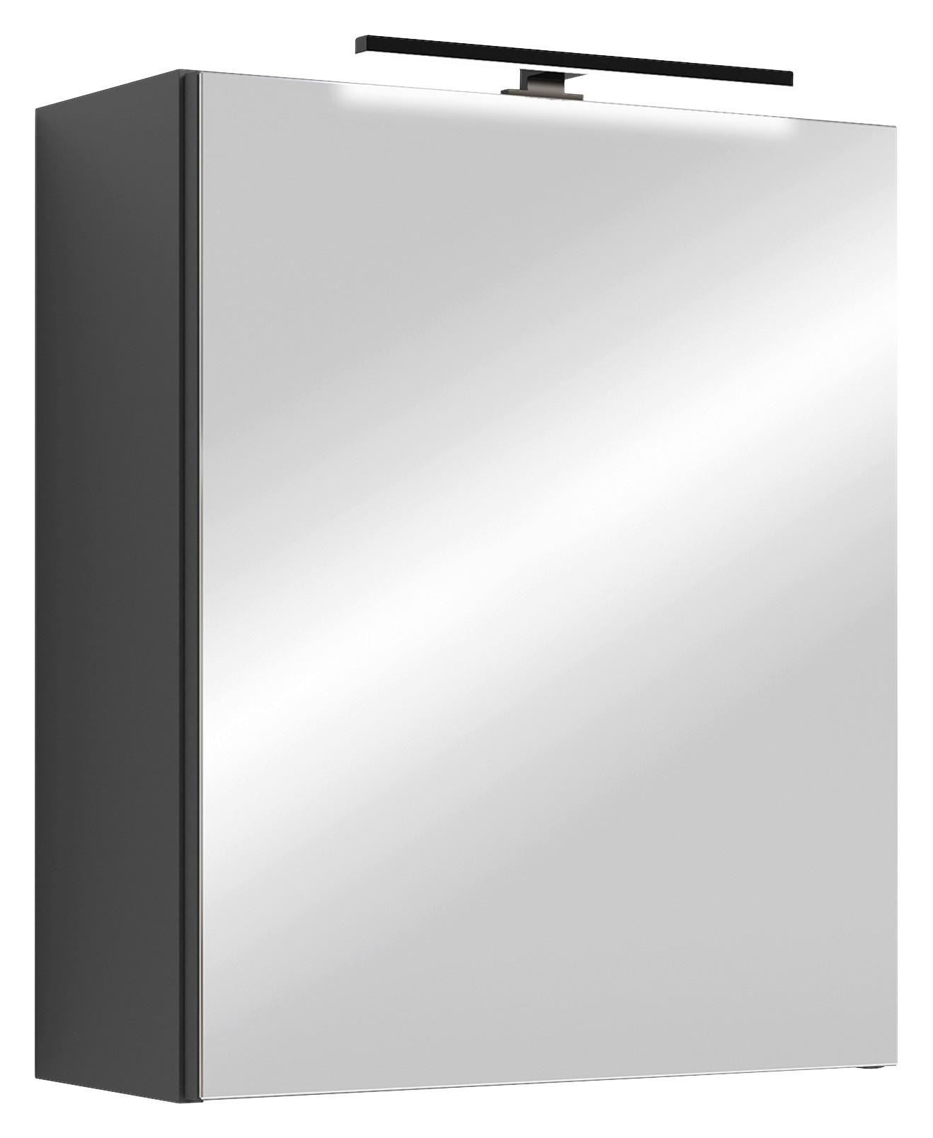 Spiegelschrank Spree Anthrazit - Anthrazit, MODERN, Glas/Holzwerkstoff (50/60/20cm) - MID.YOU