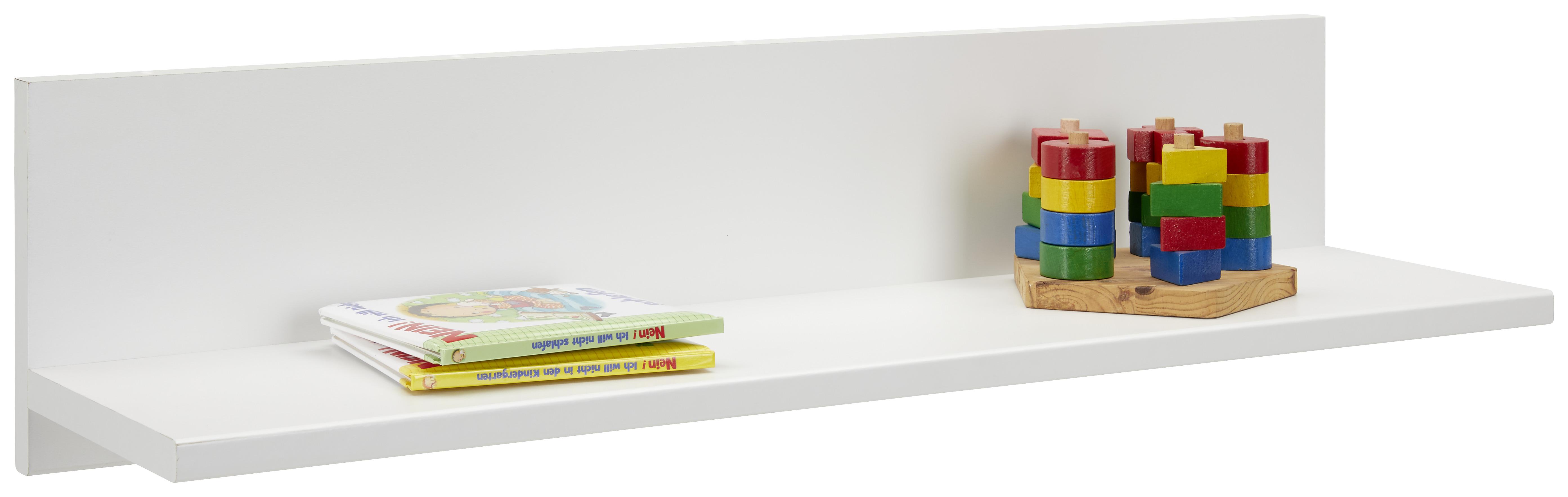 Stenski Regal White - bela, leseni material (92/22/24cm) - Modern Living